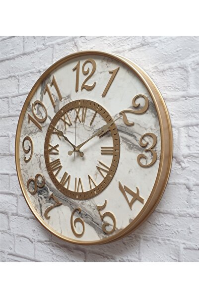 Markakanvas Altın (gold) Renk Metal Kasalı Mermer Desenli Altın (gold) Renkli...