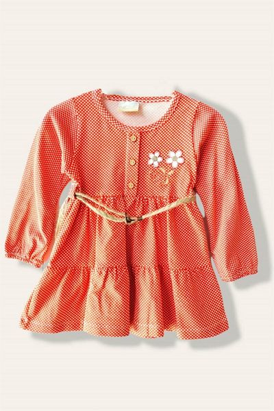 ipek atlas Rochie pentru fete cu curea cu buline