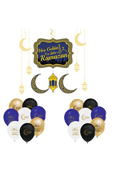 parti sürprizi Hoş Geldin Ya Şehri Ramazan Balonlu Set