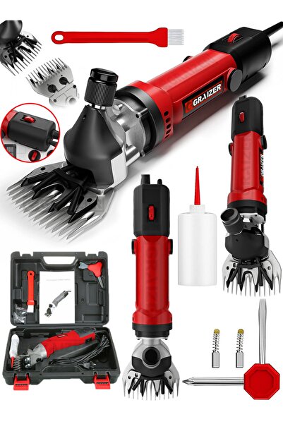 Graizer Alman Gr-4200 Devir Ayarli Bakir Sargili Çift Soğutmalı Çelik Şanzuman Koyun Keçi Kirkma Makinesi