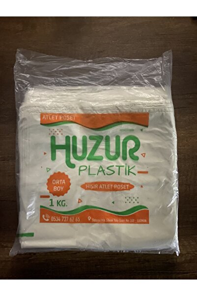 ANIL AMBALAJ Huzur Beyaz Atlet Poşet Orta Boy 28x52 Cm 1 Kg (kalın Plastikten)