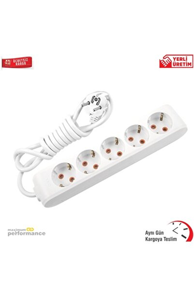 VİKO Multi-let Beşli 5 Li Grup Priz 3 Metre Topraklı Çocuk Korumalı
