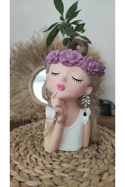 Lina Art hediyelik Lady Saksı Kiz