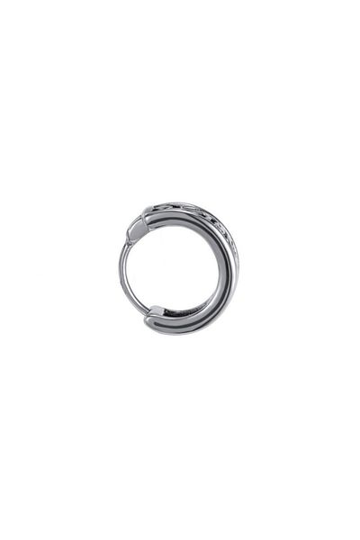 northstarshop Tribal Vintage Antique Design Ring Snap 316l Men's Steel Earring (single)
