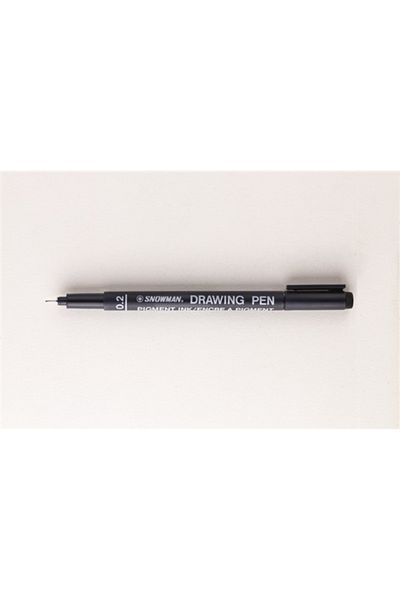 Snowman Technical Drawing Pen Black (0.2)
