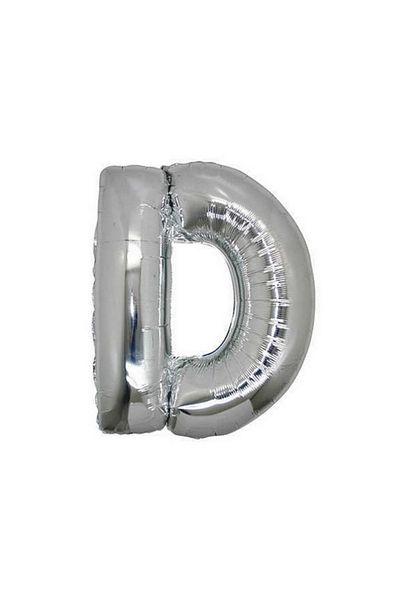 Acar Süs Foil Balloon Letter D Silver 16 Inc(40cm) 1 Piece
