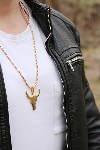 Dukkanka Taurus Gold Color Knitted Chain Necklace