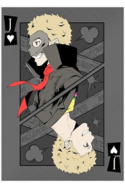 Universal Persona 5 Ξύλινη διακοσμητική αφίσα με σχέδιο κρανίου