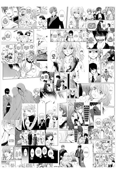 Universal Şafağın Yona Manga Kolajı Tablo Ahşap Poster Dekoratif