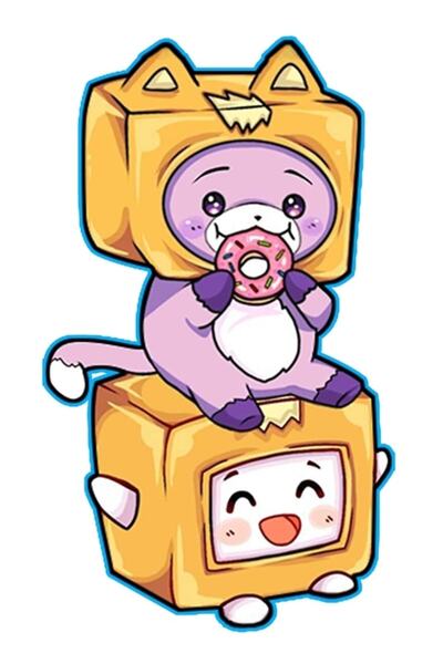 Universal Lankybox Kanal Donut Χαριτωμένο Ξύλινο Διακοσμητικό Πίνακα Τέχνης μ...