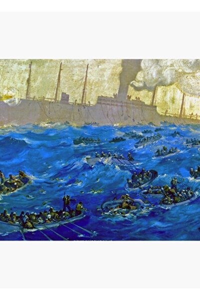 Universal Poster decorativ din lemn cu pictură „Înecarea Președintelui Lincoln”