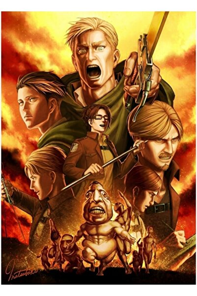 Universal Επιτραπέζια αφίσα Attack on Titan S2 Ξύλινη διακοσμητική αφίσα