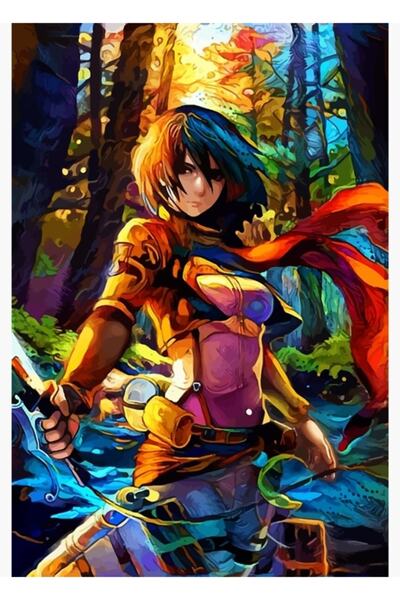 Universal Πολύχρωμη Ξύλινη Διακοσμητική Αφίσα Μικάσα για το Δάσος