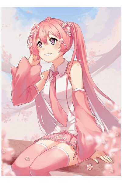 Universal Sakura Miku 2021 Tablo Ahşap Poster Dekoratif