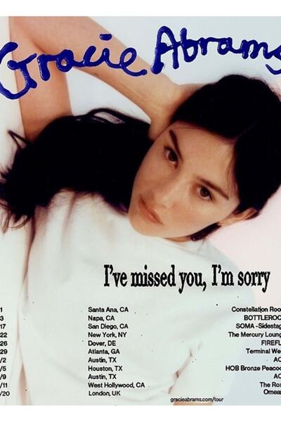 Universal Gracie Abrams Turu Tablo Ahşap Poster Dekoratif