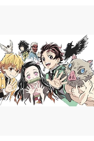Universal Demon Slayer Takımı Tablo Ahşap Poster Dekoratif