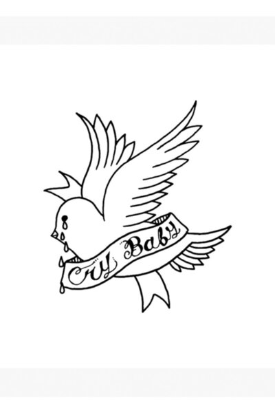 Universal Lil Peep Crybaby Tablo Ahşap Poster Dekoratif