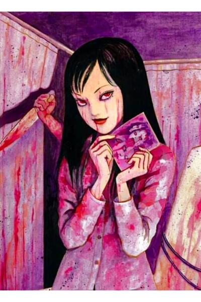 Universal Junji Ito Tomie Kan Tablo Ahşap Poster Dekoratif