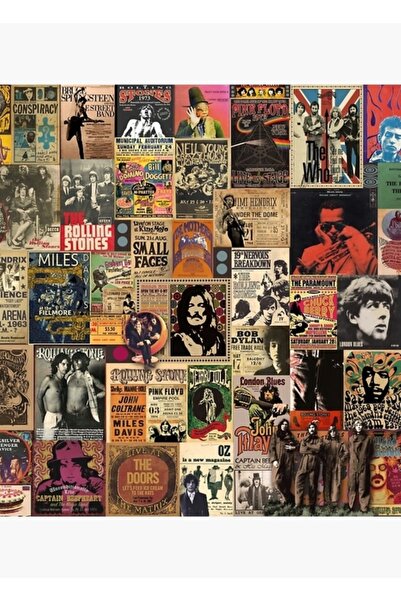 Universal Rock N' Roll Hikayeleri Tablo Ahşap Poster Dekoratif