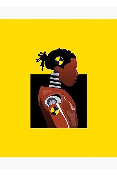 Universal Διακοσμητική ξύλινη αφίσα με κίτρινο σχέδιο