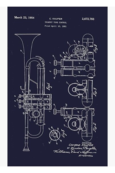 Universal Διακοσμητική Ξύλινη Αφίσα Τρομπέτας