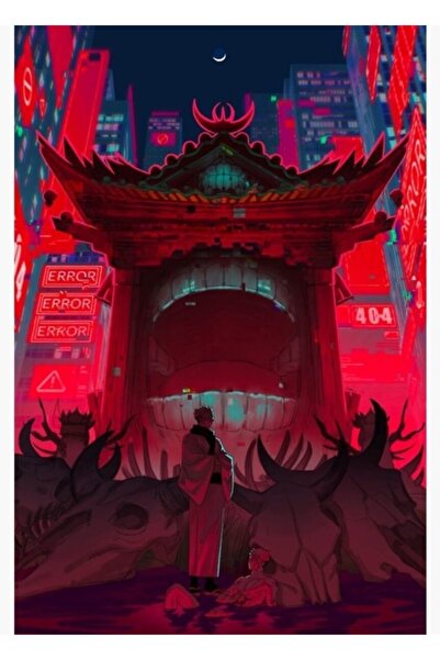 Universal Ryoumen Sukuna Kötü Niyetli Tapınak Sanatı - Jujutsu Kaisen Tablo A...