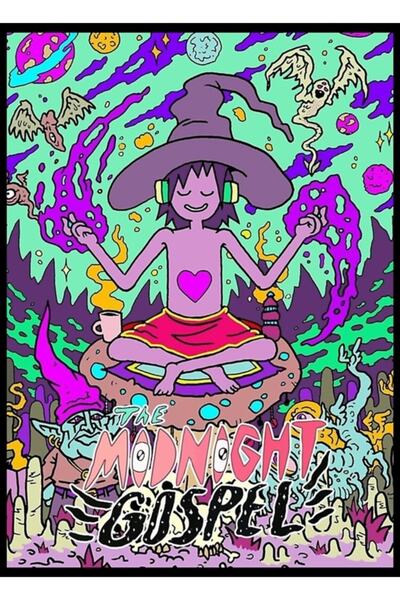 Universal Poster decorativ din lemn cu pictură „Evanghelia de la miezul nopții”