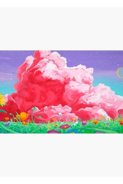 Universal Poster decorativ din lemn cu pictură cu nori