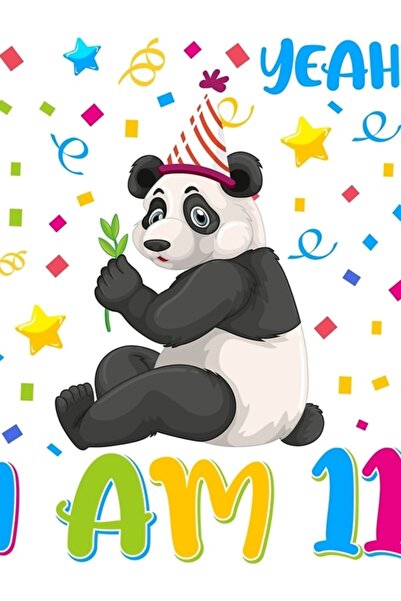 Universal Ευτυχισμένος 11ος Γενέθλια - Αστεία Ζώα Τυπογραφία Ξύλινη Αφίσα Δια...