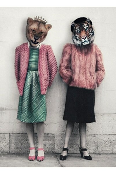 Universal Poster decorativ din lemn Lynn & Tash