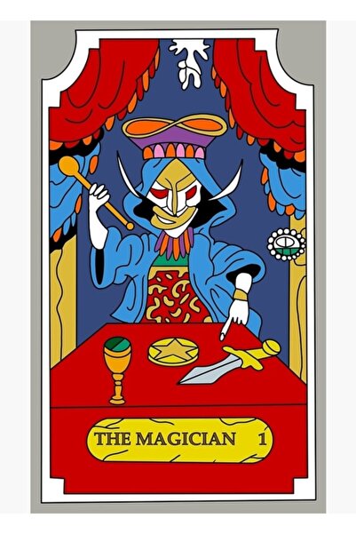 Universal Sihirbaz Jojo Tarot Kartı - Hd Tablo Ahşap Poster Dekoratif
