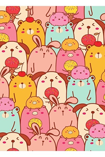 Universal Χαριτωμένο διακοσμητικό ξύλινο αφίσα με σχέδια ζώων