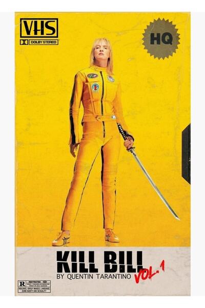 Universal Kill Bill Vhs Tablo Ahşap Poster Dekoratif