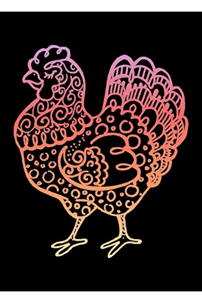 Universal Poster decorativ din lemn cu desene animate cu pui