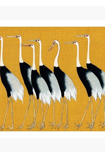 Universal Vintage Japon Turna Kuş Sanatı Tablo Ahşap Poster Dekoratif