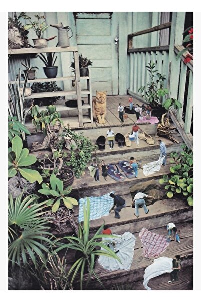 Universal Büyük Kedi Tablo Ahşap Poster Dekoratif