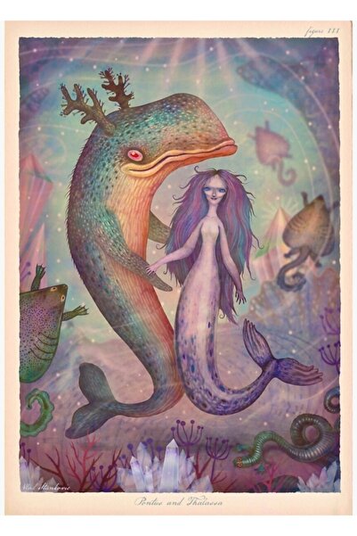 Universal Pontus Ve Thalassa Tablo Ahşap Poster Dekoratif