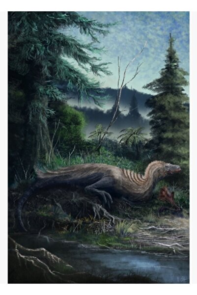 Universal Декоративен дървен плакат с картина на Еотиранус