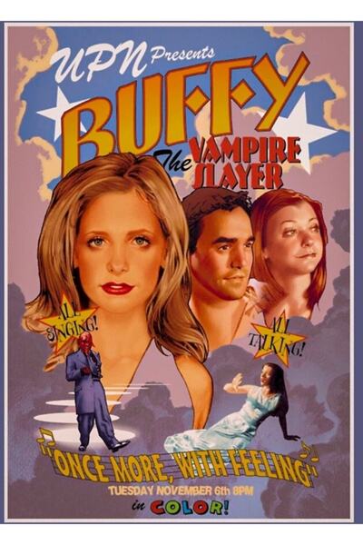 Universal Buffy: Bir Kez Daha Duyguyla [dikdörtgen] Ahşap Poster Dekoratif