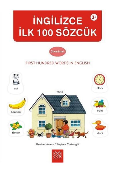1001 Çiçek Kitaplar First 100 Words in English with Stickers Heather Amery Book 32 Pages 1001 Flowers Books
