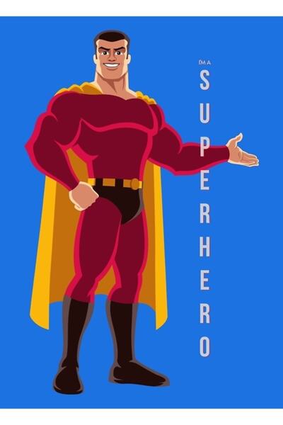 Universal Аз съм супергерой 39 Дървен декоративен плакат
