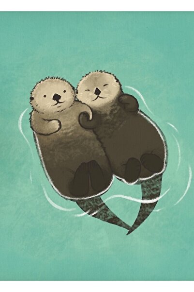 Universal Su Samurları - El Ele Tutuşan Su Samurları Tablo Ahşap Poster Dekoratif