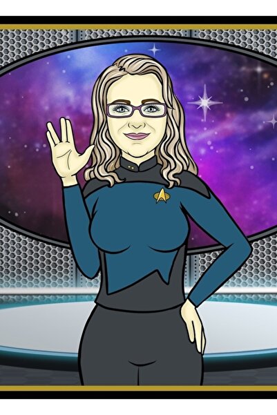 Universal Audra M Ξύλινη Αφίσα Space Girl για Διακόσμηση