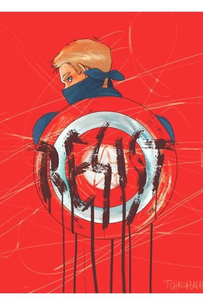 Universal Poster decorativ din lemn Resistance