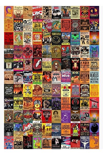 Universal Rock Grubu Posterleri Tablo Ahşap Poster Dekoratif