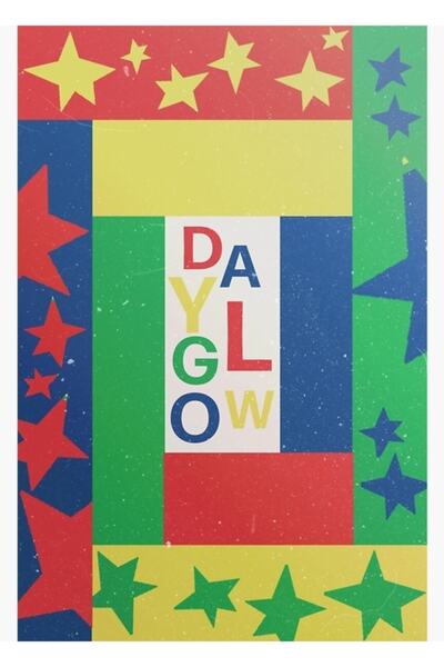 Universal Strălucire de zi, stele colorate, text neclar, tablou, poster din l...