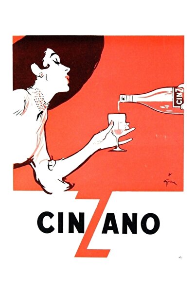 Universal Poster decorativ din lemn Cinzano