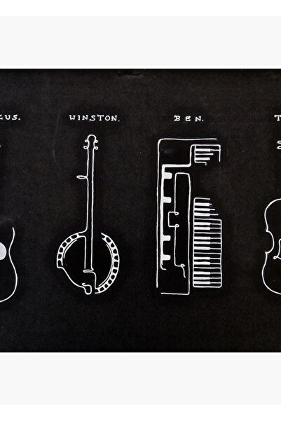 Universal Poster decorativ din lemn cu instrumente muzicale Mumford And Sons