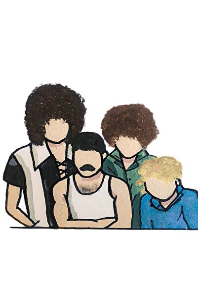 Universal Декоративен дървен плакат с картина на Queen "Бохемска рапсодия "