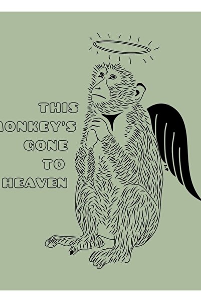 Universal Пиксис - Маймуната, която отива на небето Декоративен дървен плакат...